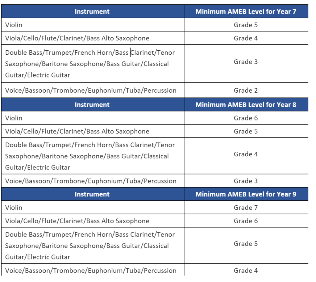 2025 Performing Arts Scholarships Music (Years 7 11) Stuartholme